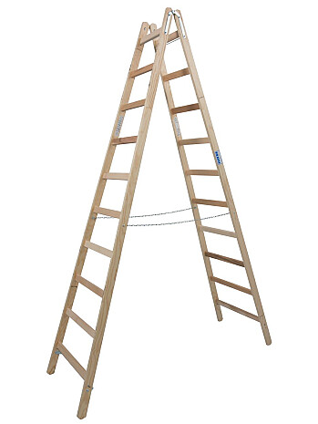 KRAUSE STABILO drabina drewniana dwustronna ze szczeblami 2x10